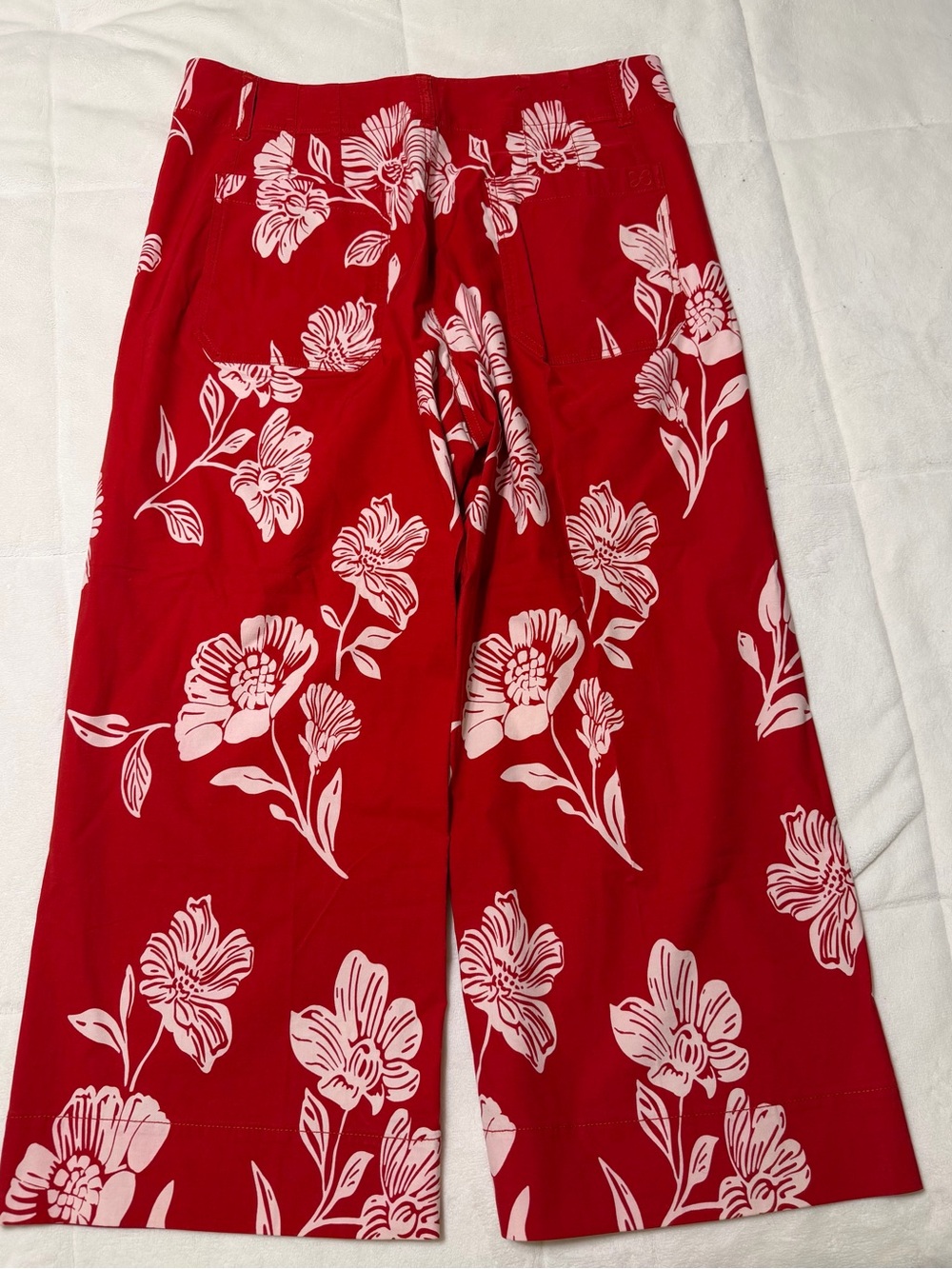NWOT Maeve Colette High-Rise Wide-Leg Floral Pants, 33P - Picture 7 of 8